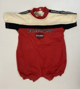 Harley-Davidson One Piece Outfit Toddler Size 24M Red Short Sleeve - Picture 1 of 3