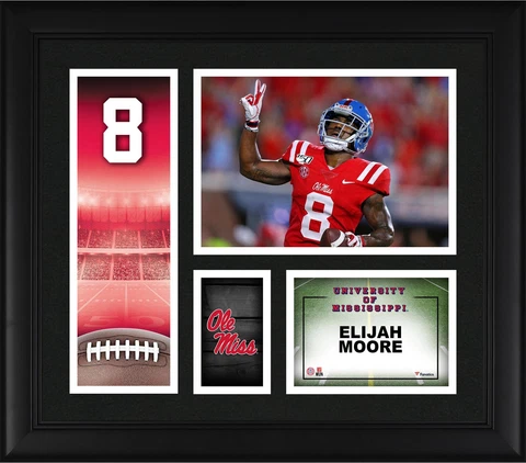 Elijah Moore Ole Miss Rebels Framed 15"x 17" Player Core Collage Cover