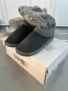 MUK LUKS WOMEN'S LIZA KNIT BUTTON BOOTS LINED sz 8 Cheryl Grey 16760 - Picture 1 of 4