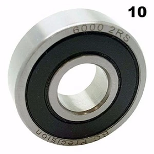 6000-2RS Sealed Bearings 10x26x8 Ball Bearings / Pre-Lubricated (Pack of 10) - Picture 1 of 2
