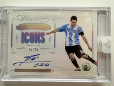 2015-16 Panini Flawless International Icons Lionel Messi Auto /25 Argentina