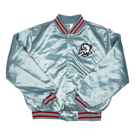 Vtg Rare Buffalo Sabres Goathead Butterknives Swingster Satin Jacket Men Large Cover