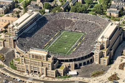 Notre Dame Football Stadium Aerial View Art Wall - POSTER 20x30 - Image 1 of 4
