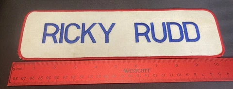 Vtg 80's NASCAR Ricky Rudd - Back Patch Jacket Iron/Sew (10 1/2 x 3 inches) NOS Cover