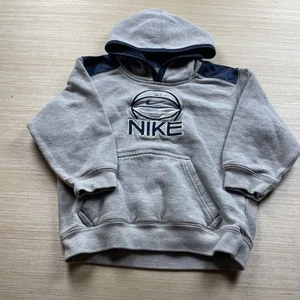 Vintage Y2K Nike Toddler Size 4T Spell Out Basketball Hoodie Sweatshirt Blue - Picture 1 of 8