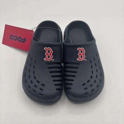 Foco Boston Red Sox Navy Big Logo Solid Clogs Size Youth Small (11-12) New - Image 1 of 4