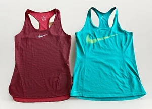 Nike Women’s Dri-Fit Swish Logo Racer Back Athletic Running Tank Top Lot Size XS - Picture 1 of 8