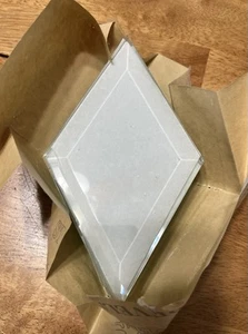 4" x 7" Diamond Clear Glass Bevel - 10 Pack - Stained Glass Supplies - Picture 1 of 3