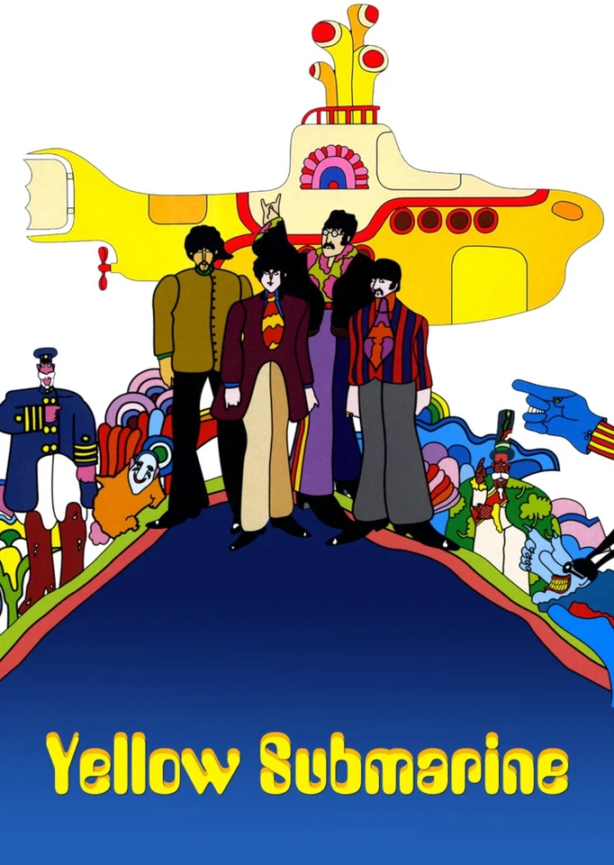 The Beatles - Yellow Submarine (White) - A4 Mini Print/Poster - Image 1 of 1