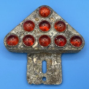 IDEAL No 9 Cats Eye Glass Marble Reflector License Plate Topper 32 FORD Model A - Picture 1 of 8