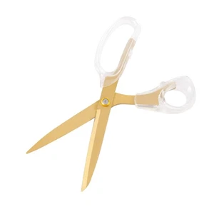 Acrylic Gold Scissors, 9” Ultra-Sharp Titanium Coated Blades and Sharp All-Pu... - Picture 1 of 9