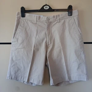 M&s Man Light Putty Cotton Chino Shorts Size 34" Waist - Picture 1 of 6