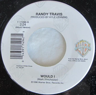Randy Travis, Would I, (7"), NM or M-, 3584304453 - Image 1 of 3