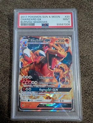 2017 Pokemon Sun & Moon Burning Shadows Charizard GX #20/147 PSA 9 MINT - Image 1 of 2
