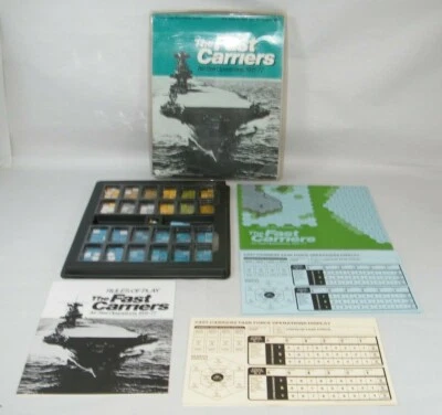 1975 THE FAST CARRIERS AIR-SEA OPERATIONS 1941-77 SPI GAME, PUNCHED, VINTAGE - Image 1 of 4