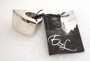 E&L Israel Sterling Silver Electroform Modernist Statement Ring Size: 5.5 - Picture 1 of 9