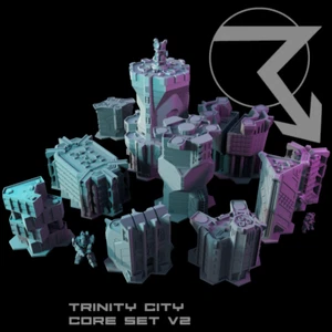 HEXTECH Trinity City Core Buildings - 6mm Scale Terrain for Tabletop Wargames - Bild 1 von 11