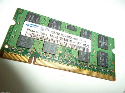 Samsung Notebook Memory 2Rx8 PC2-6400S 2 GB 800MHz DDR2 Non-ECC M470T5663QZ3-CF7 - Image 1 of 4