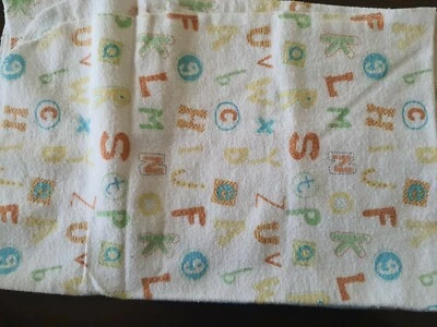 Circo? Manta de Franela Mezcla de Algodón Bebé Naranja Azul Letras Alfabeto  Foto 1 de 4