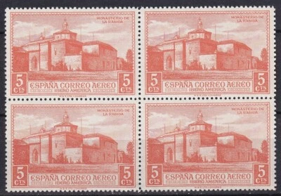 Spain 1930 Edifil 559 America Discovery La Rabida Monastery block of 4 MNH - Image 1 of 2
