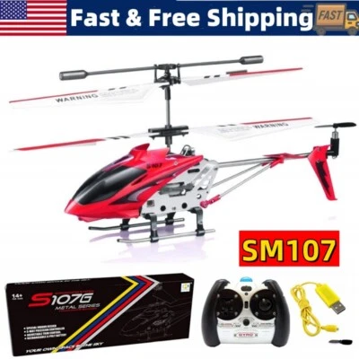 Red Syma S107G RC Helicopter 3.5CH Mini Metal Remote Control Helicopter Kid Gift - Image 1 of 4