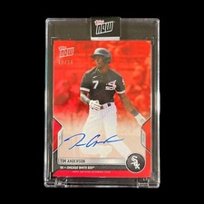 Tim Anderson 2022 Topps Now Road  to Opening Day Auto WHITE SOX RED 10/10