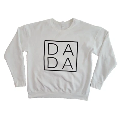 Sudadera Tultex 340 Para Hombre Talla Grande Blanca D A D A Gráfico Y2K Calce Relajado Foto 1 de 4