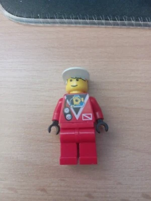 Lego Minifigur div020 Divers - Red Diver 2 - Bild 1 von 2