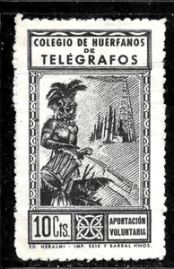 HICK GIRL - SELLO DE INGRESOS DE ESPAÑA USADO BATERISTA NATIVO IMPUESTO FISCAL E627 - Imagen 1 de 2