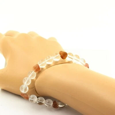 Red Rutilated Quartz Bracelet From Brazil + Quartz Beads - Image 1 of 4