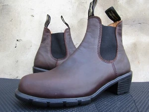 Mint Blundstone Women's Heeled Chelsea Brown Leather Premium Boot Sz UK 5 | US 8 - Picture 1 of 9