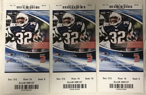 10/2/16 Buffalo Bills New England Patriots Ticket Stub Tom Brady Jacoby Brissett Cover