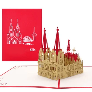 Pop Up Karte "Köln - Kölner Dom" Städtereise Souvenir Fanartikel & Gutschein - Bild 1 von 5