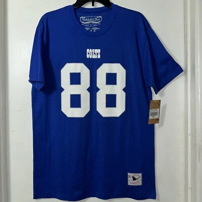 Indianapolis Colts #88 Marvin Harrison Mens Large Mitchell & Ness T-Shirt New - Image 1 of 4