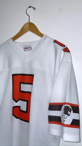 Vintage CFL B.C. Lions #5 White & Orange Mesh Jersey Men’s Sz M Rare Cover