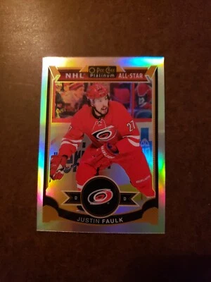 2015-16 O-Pee-Chee Hockey #442 RAINBOW Justin Faulk All-Star CAROLINA HURRICANES - Image 1 of 2