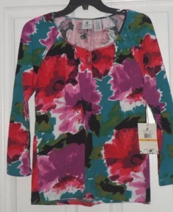 *TOP DE PUNTO CARIBBEAN JOE TALLA PL-PXL MULTICOLOR FLORAL ELÁSTICO PRECIO DE VENTA SUGERIDO POR EL FABRICANTE: $44,00 NUEVO CON ETIQUETAS - Imagen 1 de 1