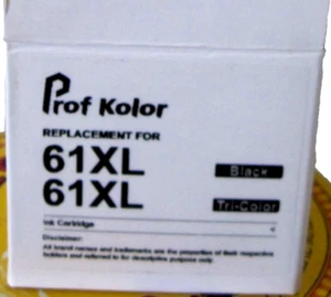 PROF KOLOR-1 Ink Cartage-CH564W-Replacement For 61XL-Combo Tri Color-Sealed-New - Picture 1 of 6