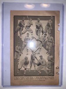 1918 Spalding PHILADELPHIA ATHLETICS STUFFY McINNIS TEAM PHOTOS 5"x7"