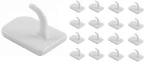 16 Adhesive Hooks Strong Window Bathroom Glass Kitchen Plastic Home Stick Hook - Picture 1 of 4