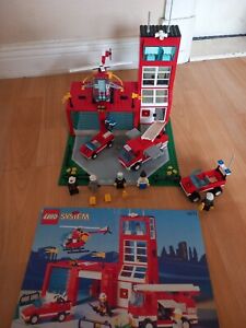 Lego Feuerwehrstation 6571 und Lego Feuerwehrauto 6525, vollständig 