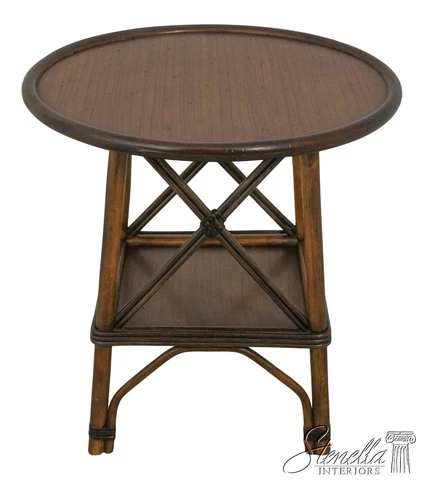 59704EC: WOODBRIDGE Round Bamboo Lamp Table Cover