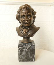 Gusseisen Büste Ludwig van Beethoven Eisen Figur Skulptur Bronze Marmor 33cm