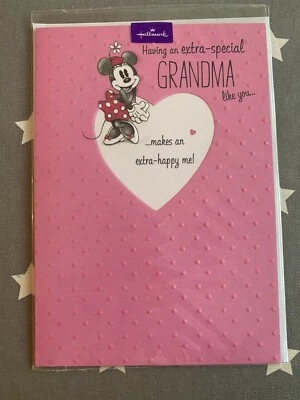 NEW HALLMARK DISNEY MOTHER'S DAY CARD FOR AN EXTRA SPECIAL GRANDMA MINNIE MOUSE - Image 1 of 3