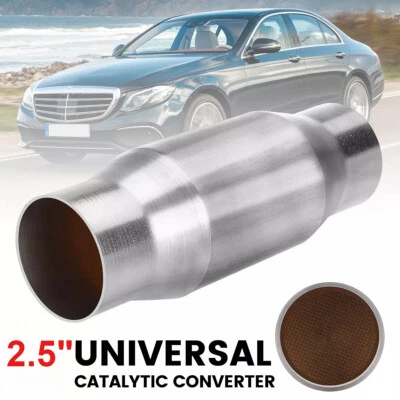 2.5" 63mm Universal Sport Cat Catalytic Converter High Flow 400 Cells Stainless - image 1 of 4