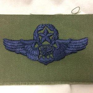 Vintage Military Patch Army Air Force Master Navigator Navy on Olive Variant - Picture 1 of 6