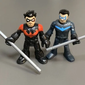 2 Fisher-Price Imaginext DC Super Friends Gotham City Playset Nightwing figures - Picture 1 of 5