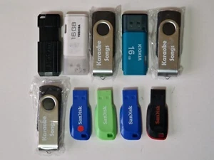 Lot de 10 clés USB 16 Go travaux en vrac mix marques 6 - Photo 1/1