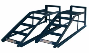 Par de 2 toneladas de rampas metálicas para automóviles 2000 kg 2T herramientas de garaje para vehículos puma azul CR2 - Imagen 1 de 2