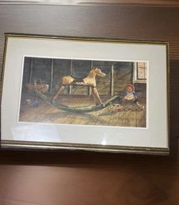 Vintage His Last Corral Painting By TOM Franta Signed (OWS) and Framed - Picture 1 of 8